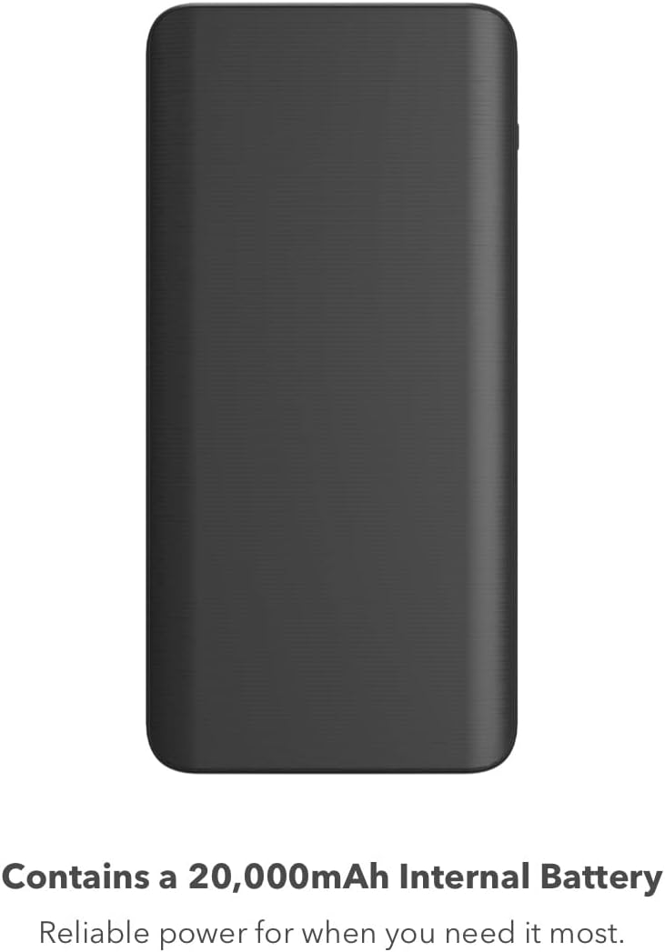 Banque d'alimentation portable Mophie 20 000 mAh noire Power Boost XL