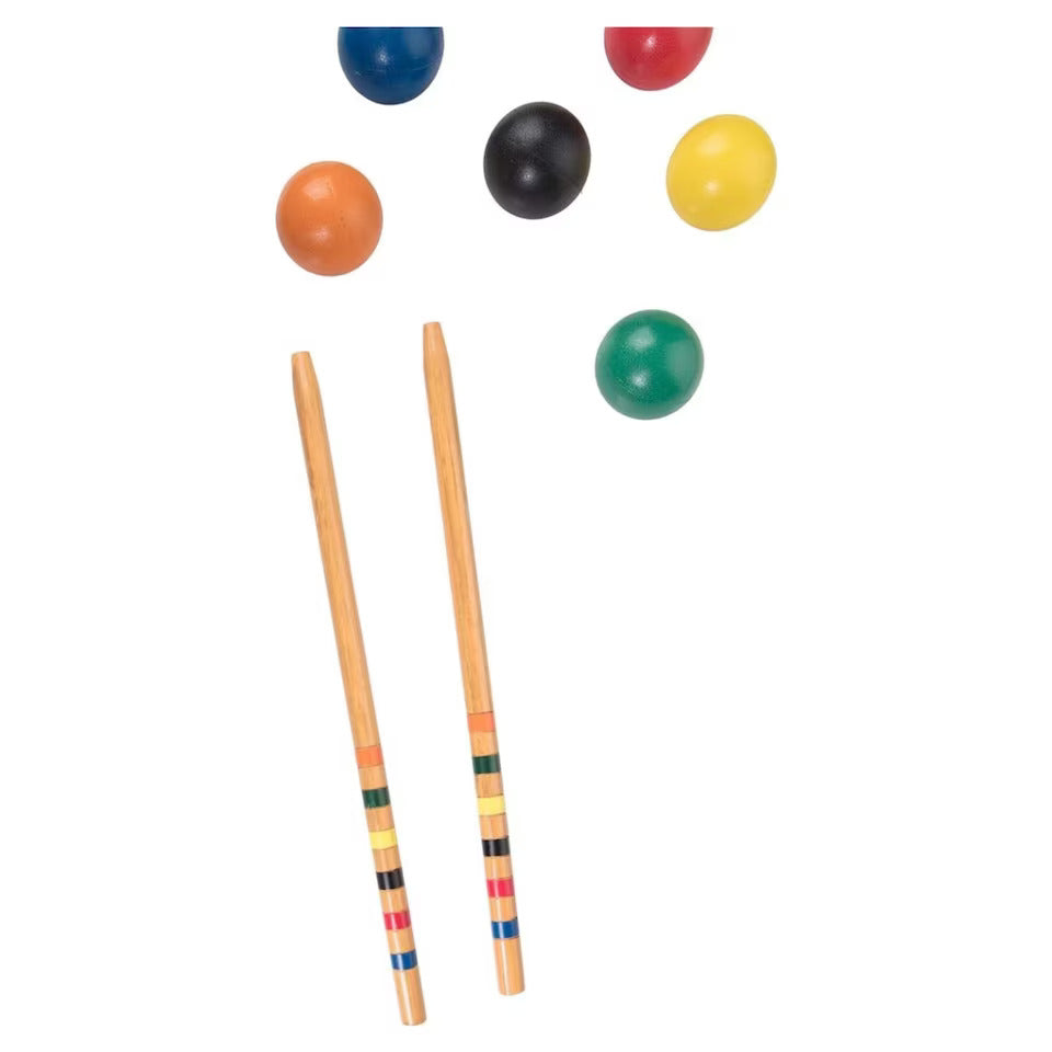 Ensemble de croquet extérieur pour 6 joueurs avec sac à main