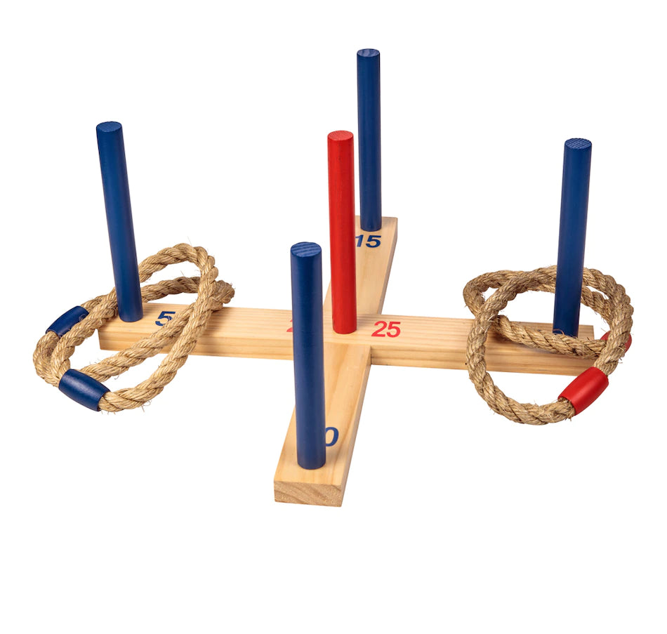 Wooden Ring Toss Outdoor Backyard Game Set