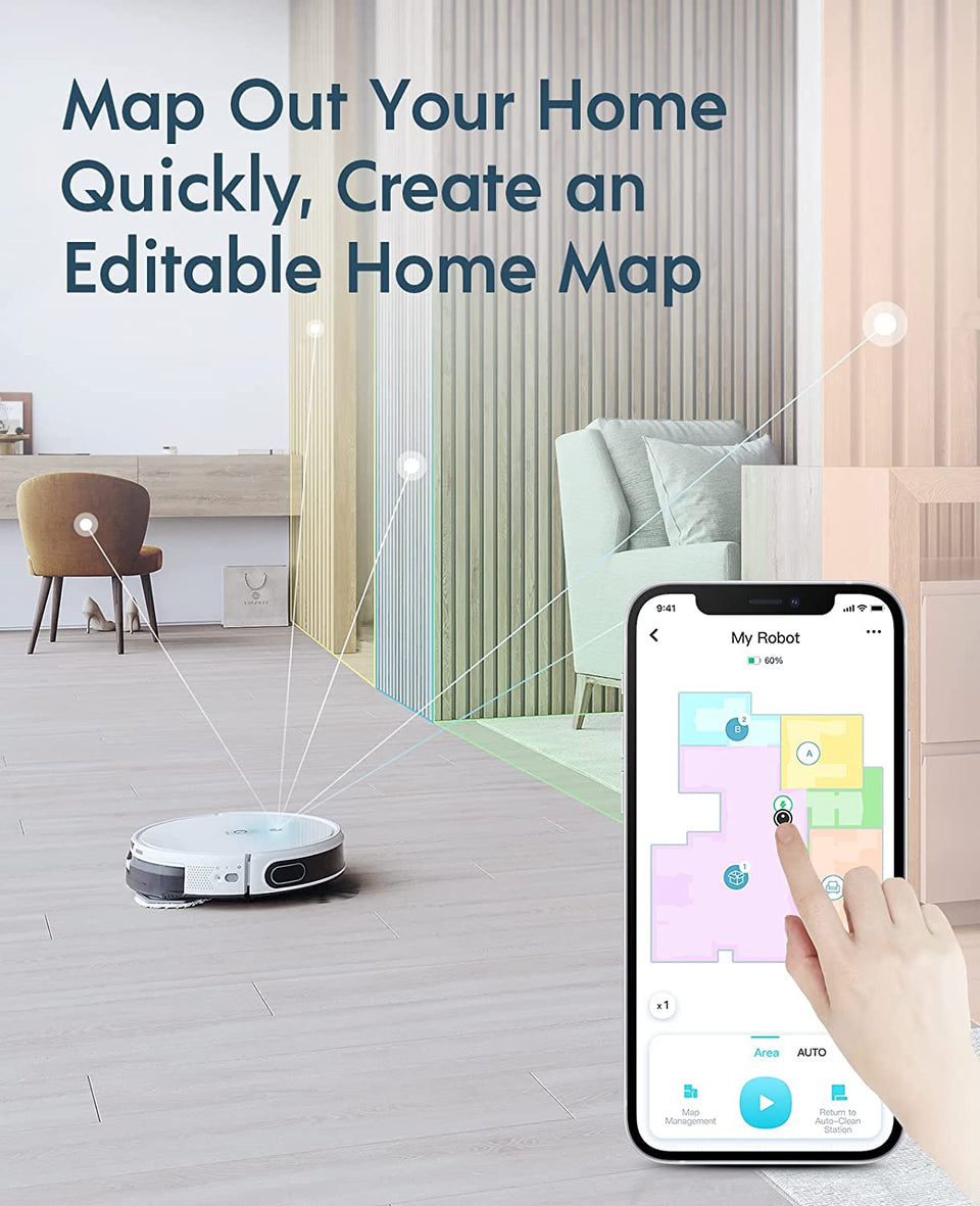 Yeedi Mop Station Pro Robot Aspirateur avec têtes de vadrouille rotatives