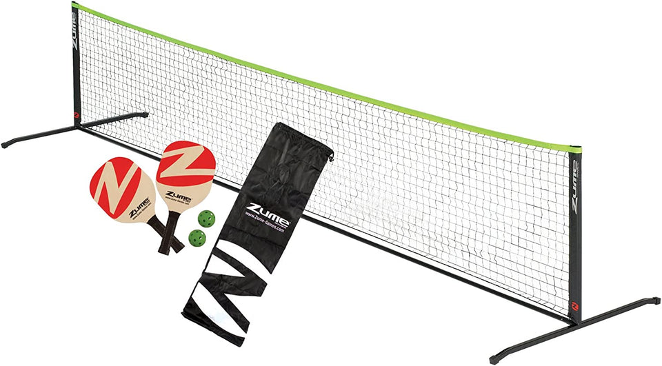2-Player Pickleball Recreational Net Set and Carrying Case Black / Green