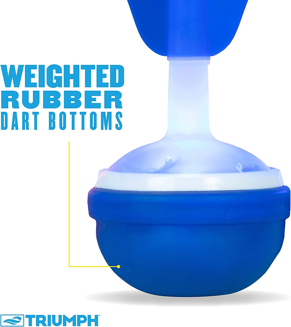 LED Backyard Outdoor Jumbo Size Darts Game Set (Red and Blue)