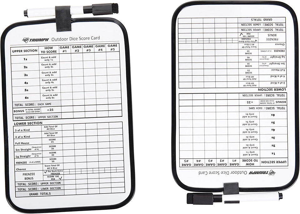 Dés de pelouse en bois Big Roller 3,5" avec tableau de bord et sac à main