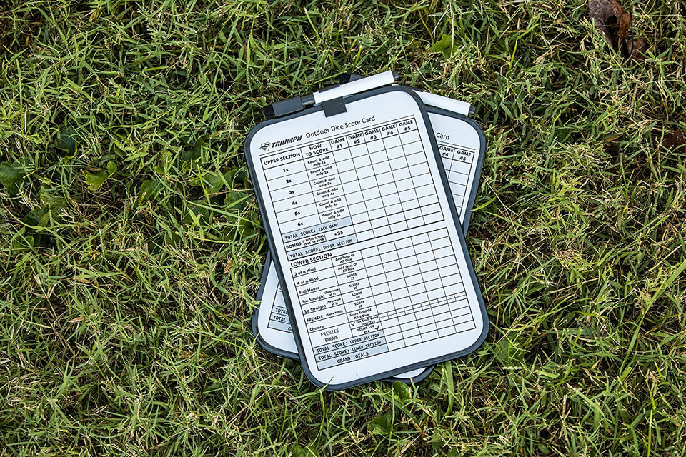 Dés de pelouse en bois Big Roller 3,5" avec tableau de bord et sac à main