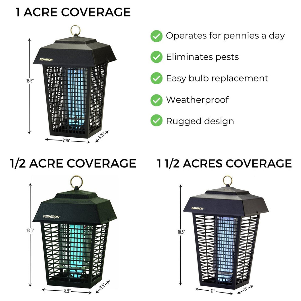 Flowtron 1 Acre Outdoor 40W Bug Zapper, Insecticide électronique