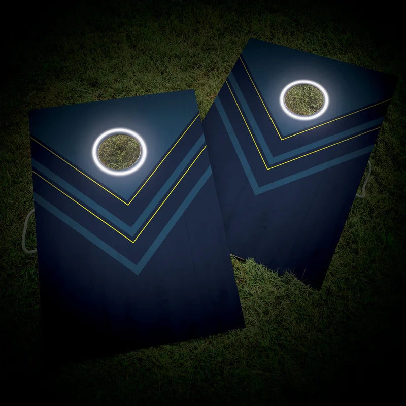 Play in the Dark Blue and Yellow Cornhole Board Set of 2