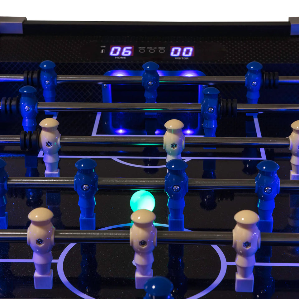LED Light Up Foosball Soccer Arcade Table Black