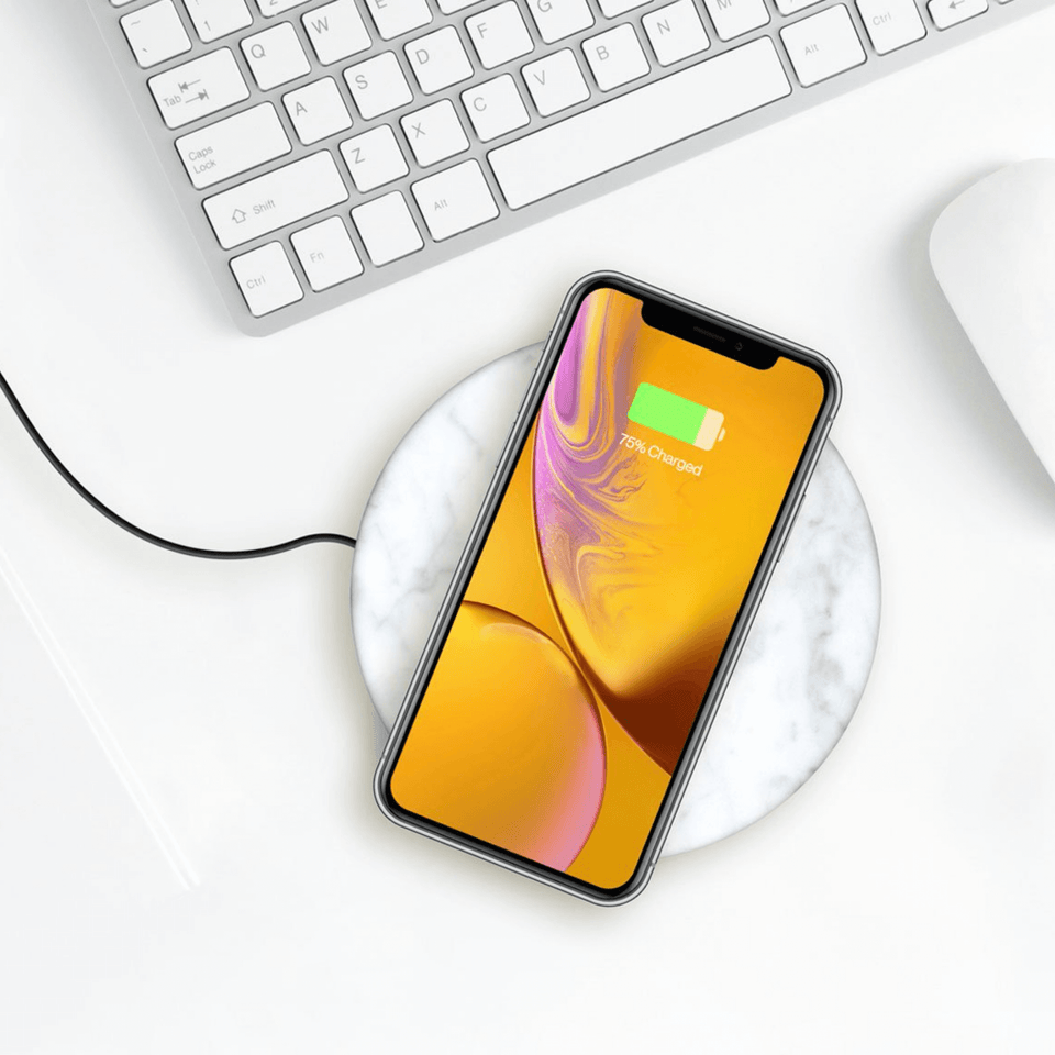 Pierre de chargement en marbre véritable sans fil Eggtronic 10 W