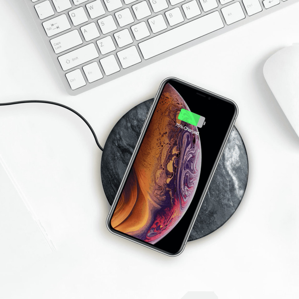 Pierre de chargement en marbre véritable sans fil Eggtronic 10 W