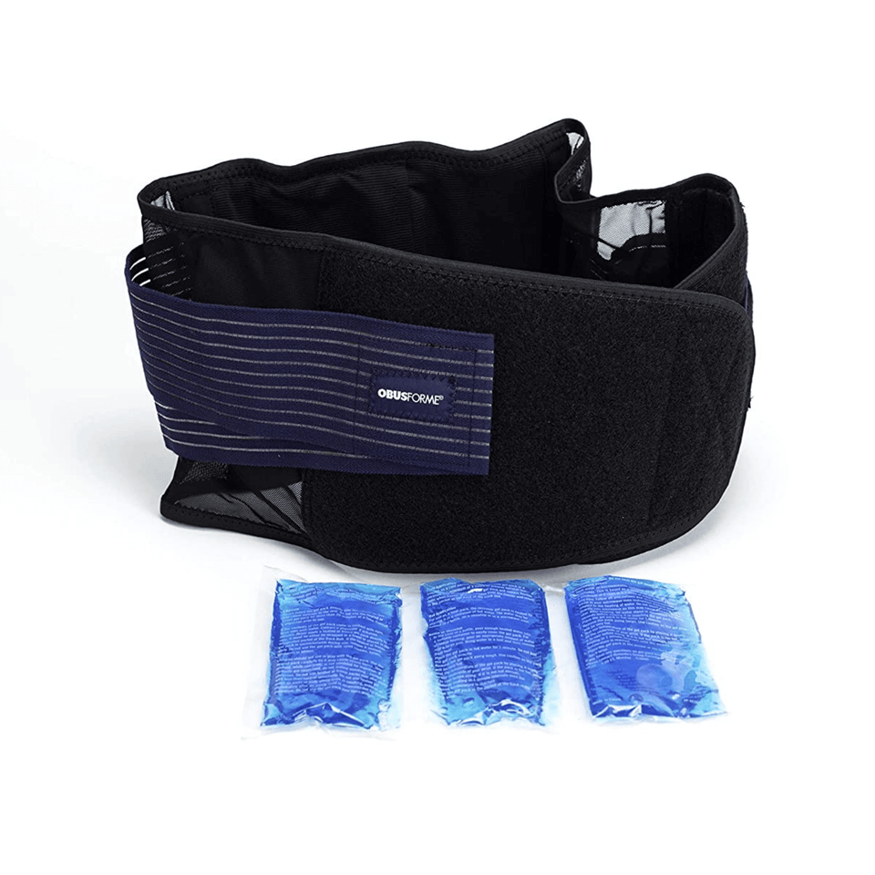 ObusForme Back Support Belt with Hot & Cold Gel Packs