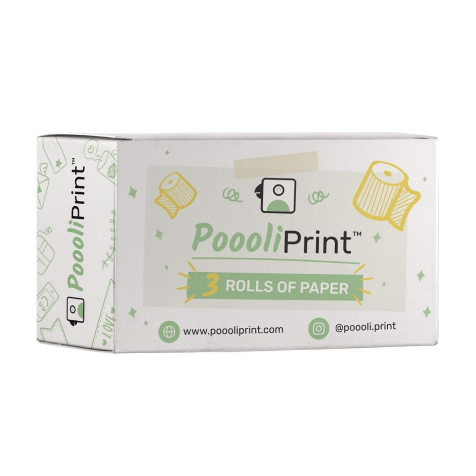 Pooolipaper Colored Paper Rolls - 3 Paper Rolls