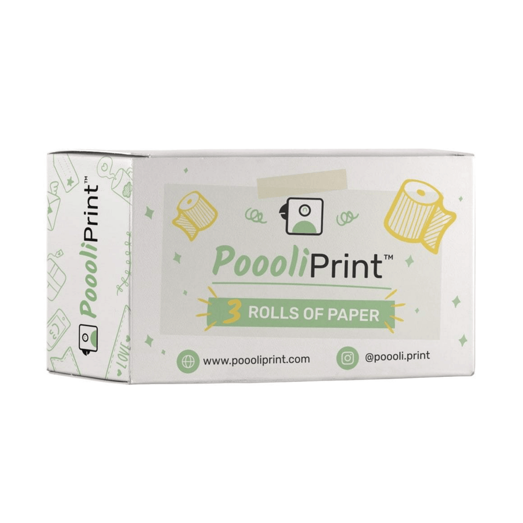 PoooliPaper® White Sticky Paper 3 Rolls (or 6 Rolls)