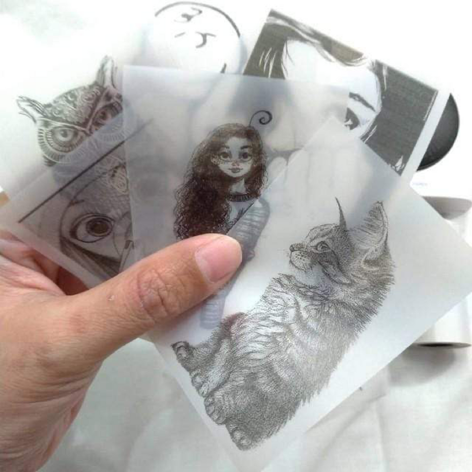 Poooliprint Sticky Semi-Transparent Paper Roll