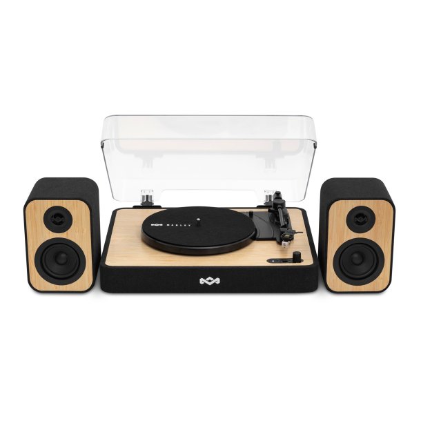 House of Marley Revolution Turntable with Bluetooth Speakers - Light Wood/Black