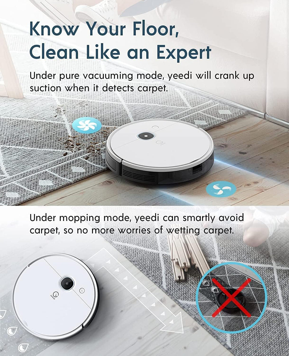 yeedi Vac Station 3000Pa Robotic Vacuum Cleaner with Disposal Station