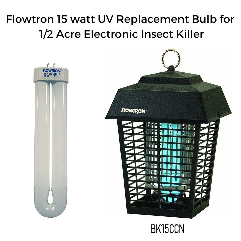 Ampoule de remplacement UV Flowtron de 15 watts pour destructeur d'insectes 1/2 acre BK15CCN