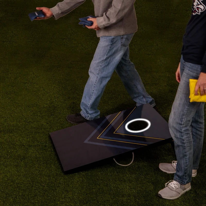 Play in the Dark Blue and Yellow Cornhole Board Set of 2