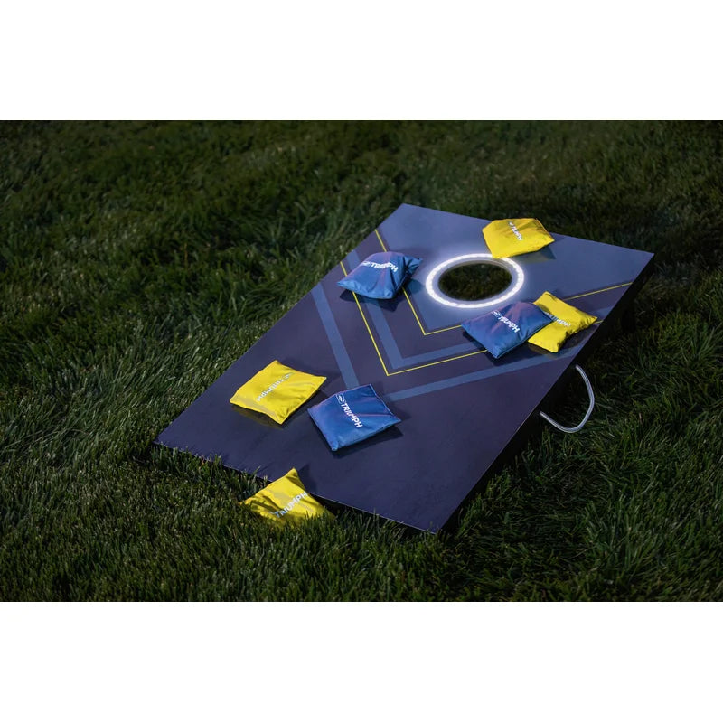 Play in the Dark Blue and Yellow Cornhole Board Set of 2