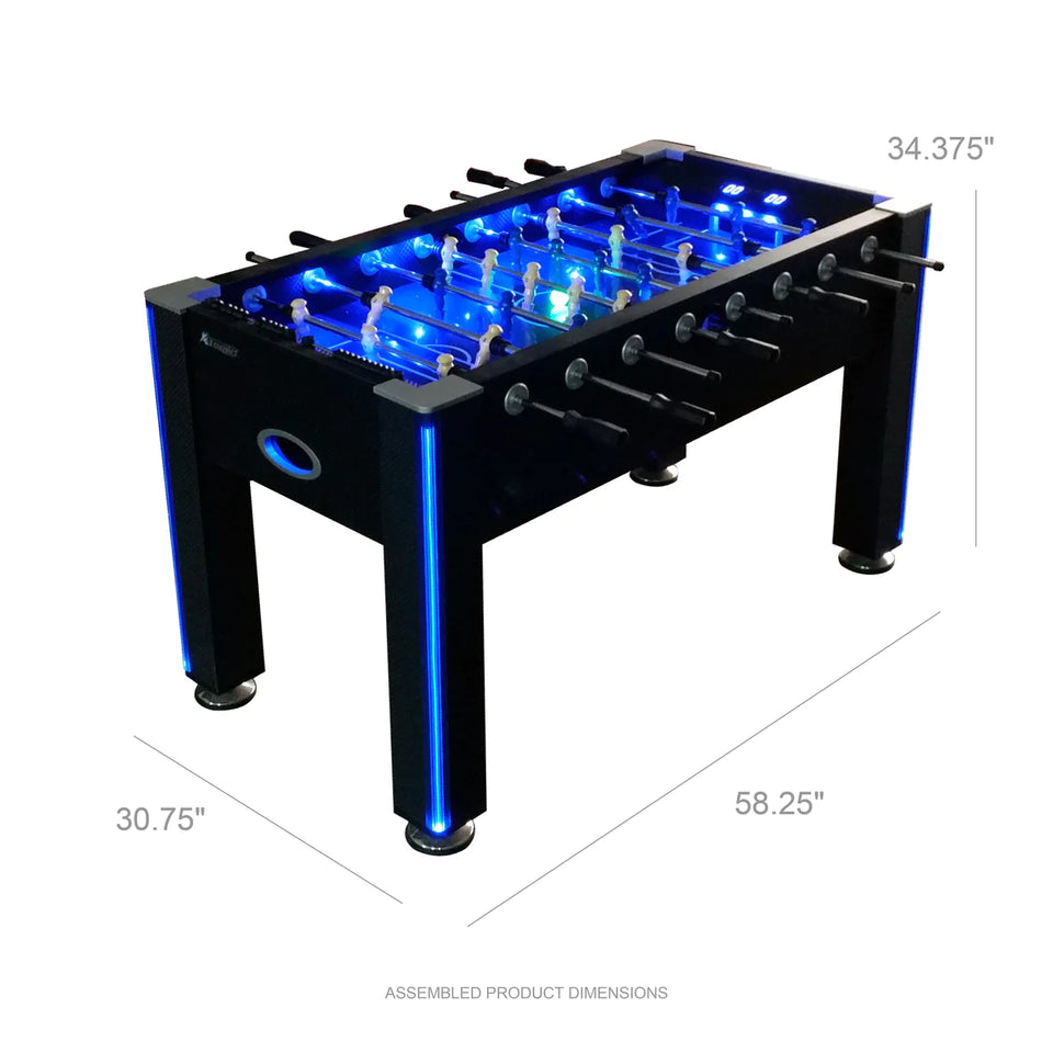 LED Light Up Foosball Soccer Arcade Table Black