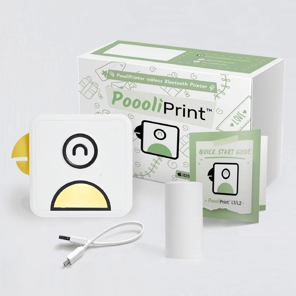 Poooliprinter L2 300dpi Instant HD Printer & One FREE Paper Roll